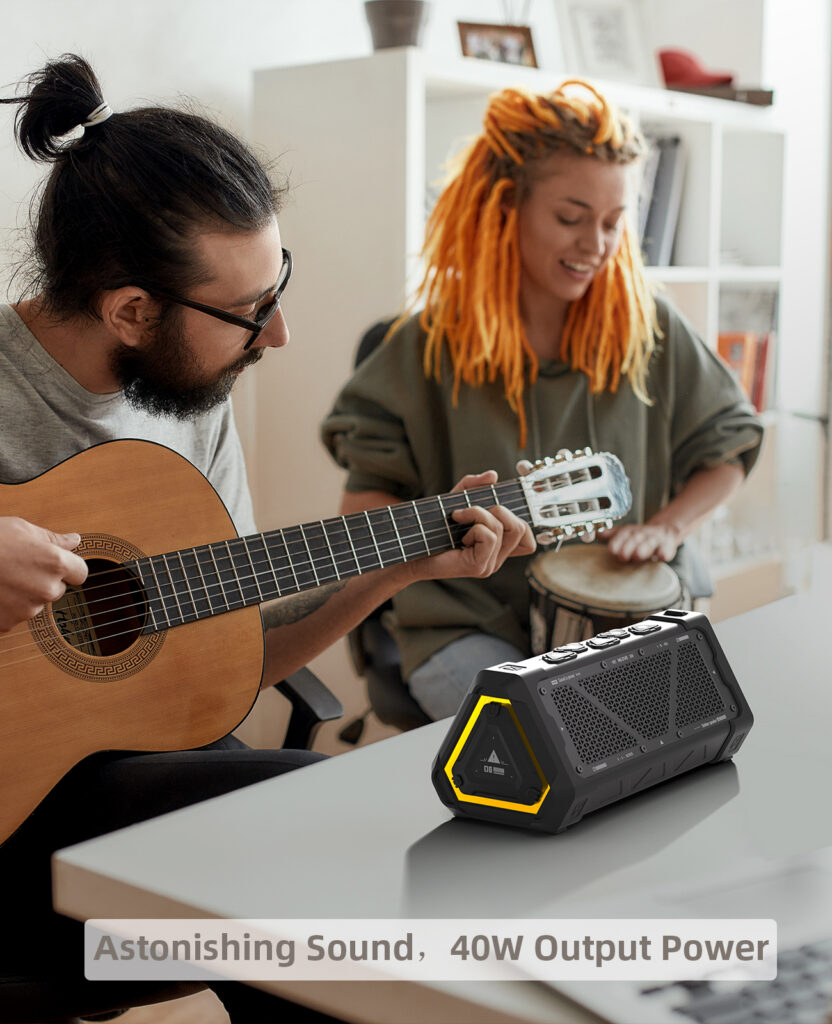 MLOVE P3 coluna bluetooth portátil 40W com som potente para música