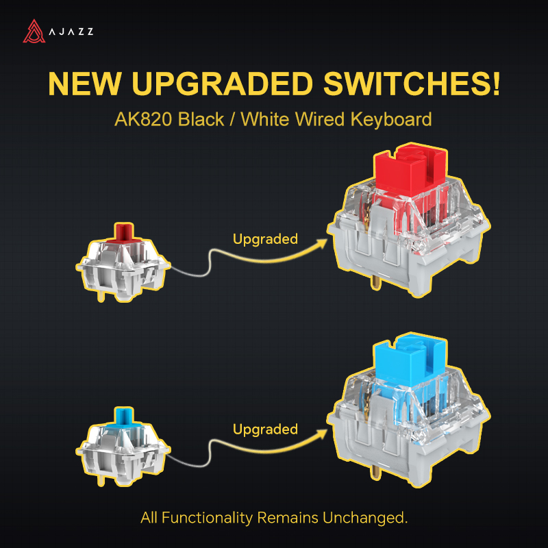 Ajazz AK820 Pro com switches mecânicos atualizados e opção hot swap para personalizar a experiência de digitação e gaming