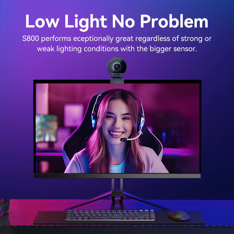 EMEET S800 oferece boa imagem mesmo em pouca luz