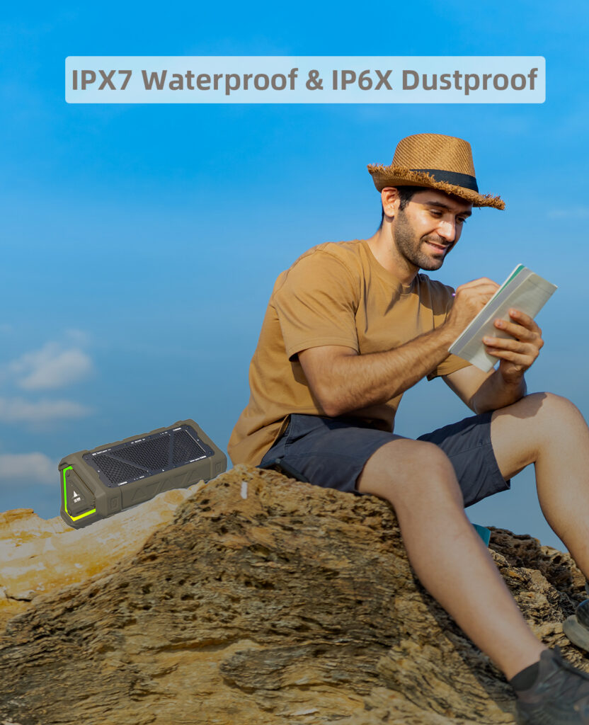 MLOVE P3 coluna bluetooth portátil resistente à água IPX7 e poeira IP6X