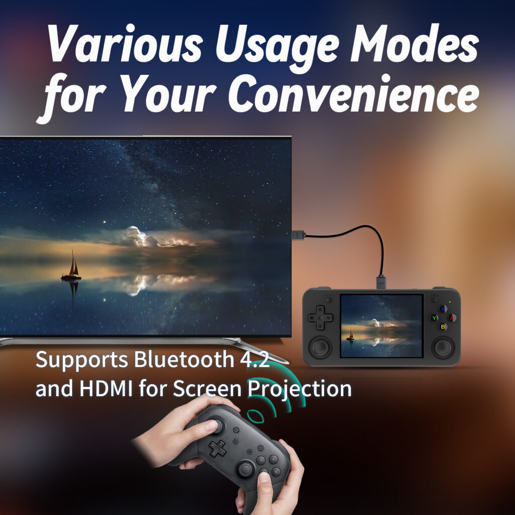 Anbernic RG35XX H com Bluetooth e saída HDMI para ligar a televisão ou monitor