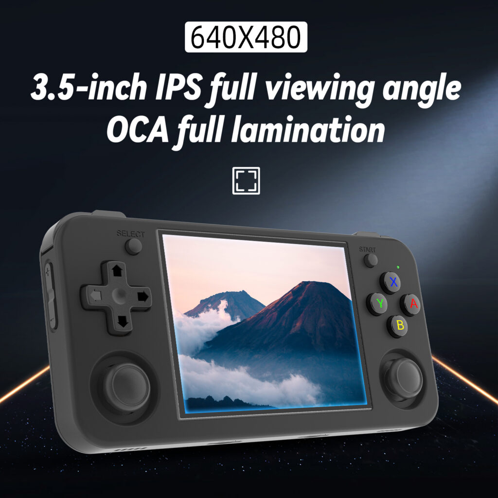Anbernic RG35XX H com ecrã IPS de 3.5 polegadas e resolução 640x480 para jogos retro