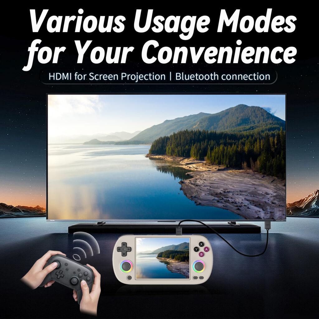 Anbernic RG40XX H com Bluetooth, WiFi e saída mini HDMI para jogar na televisão