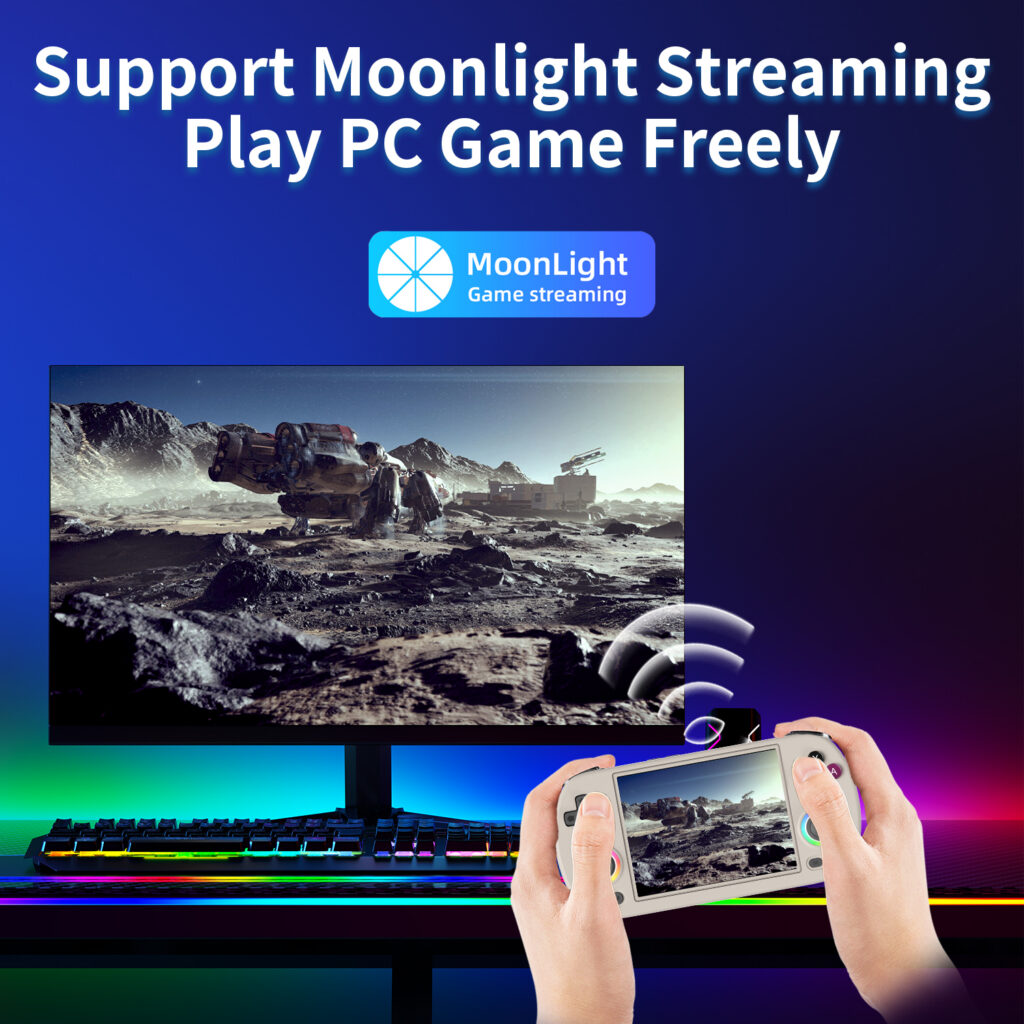 Anbernic RG40XX H com suporte para streaming Moonlight e ligação sem fios a PC e televisão