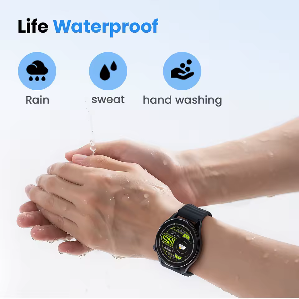 HAYLOU Watch 4S com resistência à água 1ATM para uso diário, chuva e lavagem das mãos