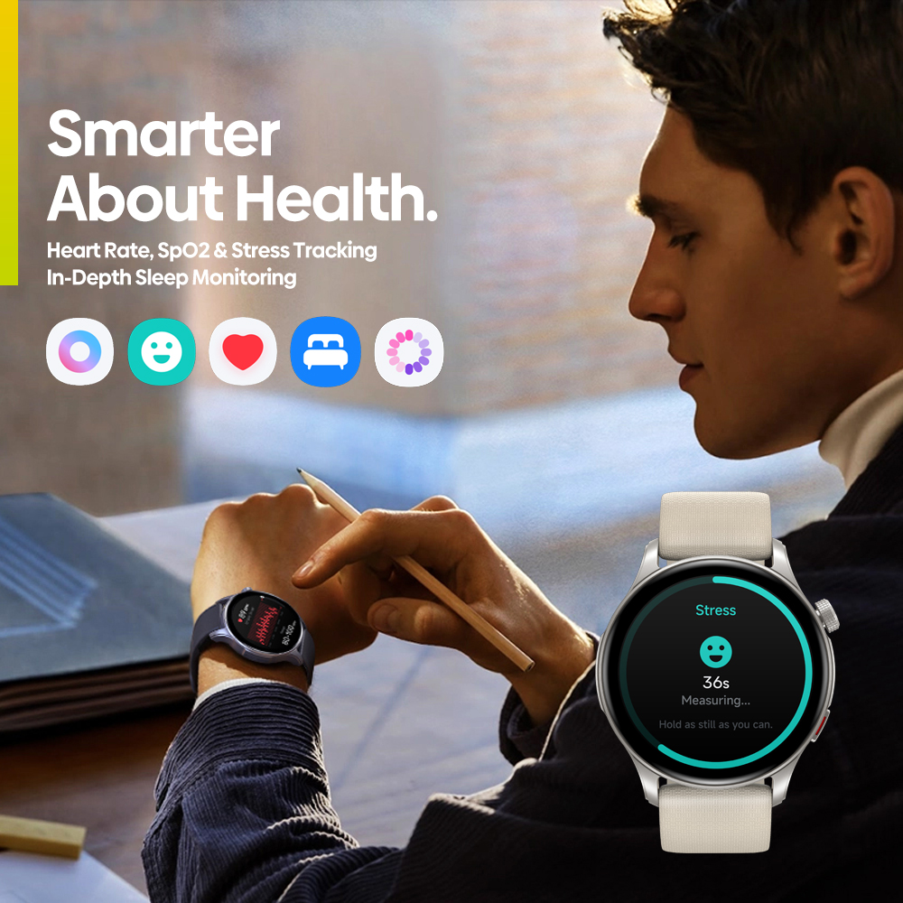 Zeblaze Btalk 3 com monitorização de saúde e sensores de batimentos cardíacos