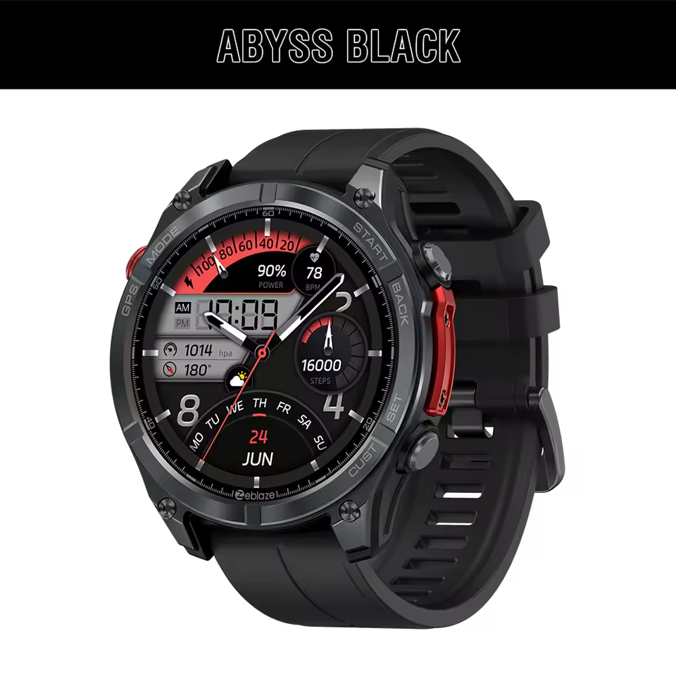 Zeblaze Stratos 4 smartwatch com ecrã AMOLED e design desportivo