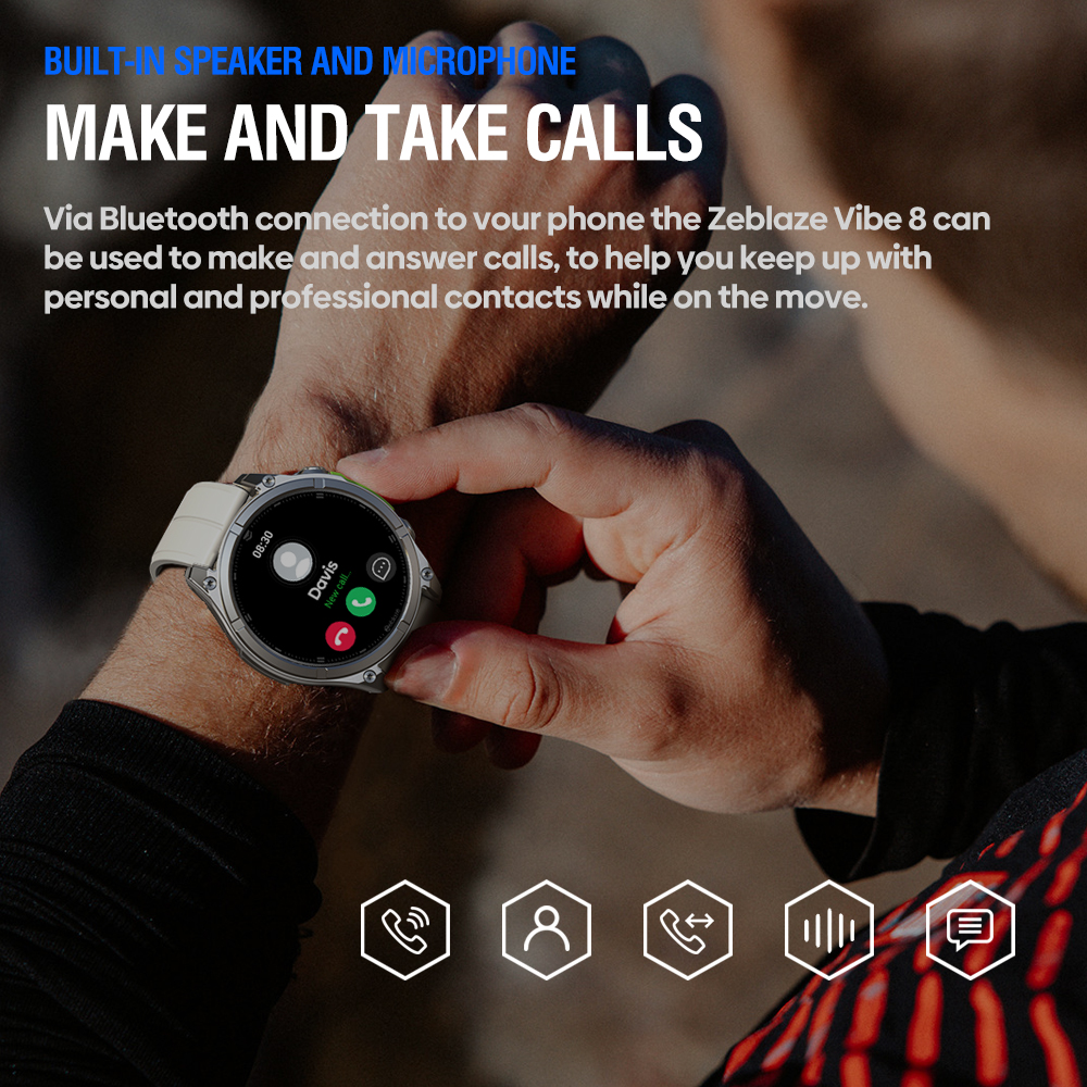 Zeblaze VIBE 8 com chamadas Bluetooth diretamente no smartwatch