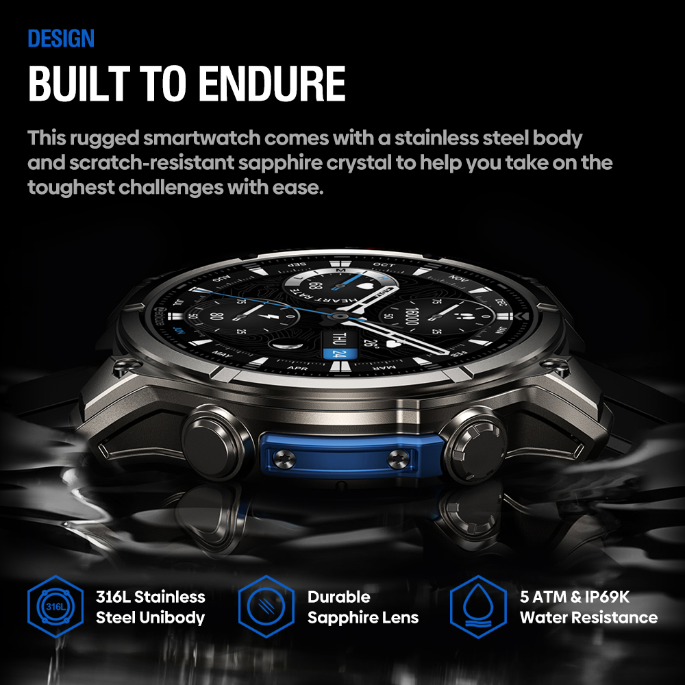 Zeblaze VIBE 8 smartwatch resistente e durável para uso outdoor