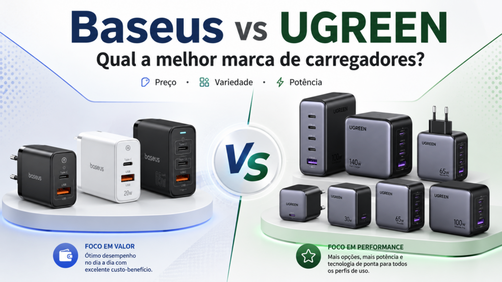 Comparativo Baseus vs UGREEN para escolher carregadores no AliExpress