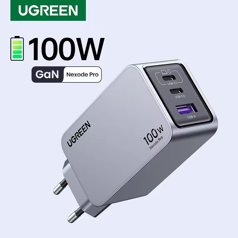 Carregador UGREEN 100W GaN Nexode Pro para portátil, tablet e telemóvel